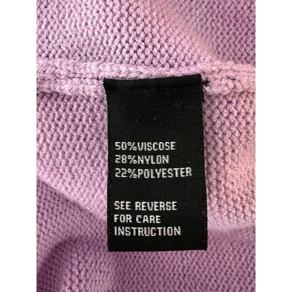 Cocobleu Lilac Purple Ruffle Knit Long Sleeve Cozy Casual Sweater Top Size M - Picture 8 of 9